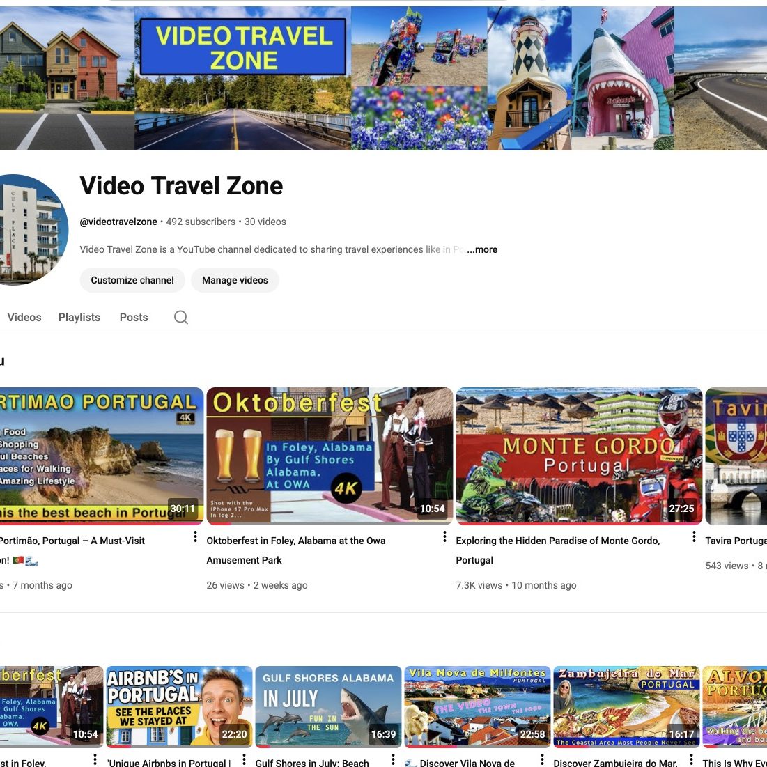 YouTube Travel Channel